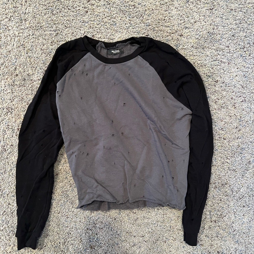 Gallagher Raglan Tee. Michael Lauren. Size M. Onyx and Black.